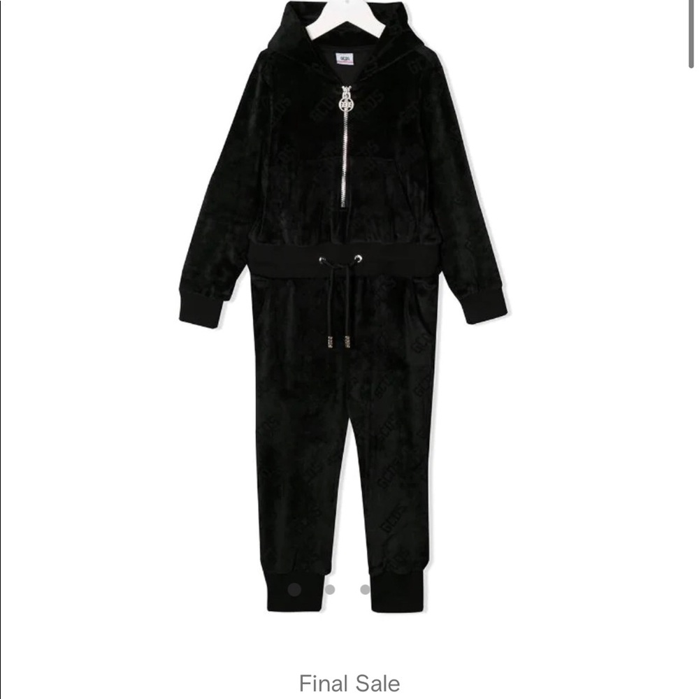 GCDS kids velvet tracksuit